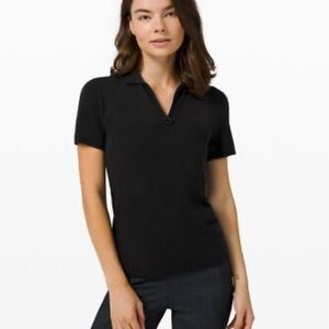 Lululemon City Calm Short Sleeve Sweater.